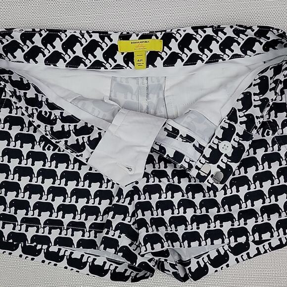Banana Republic Milly Collection elephant print shorts 4P - Picture 4 of 12